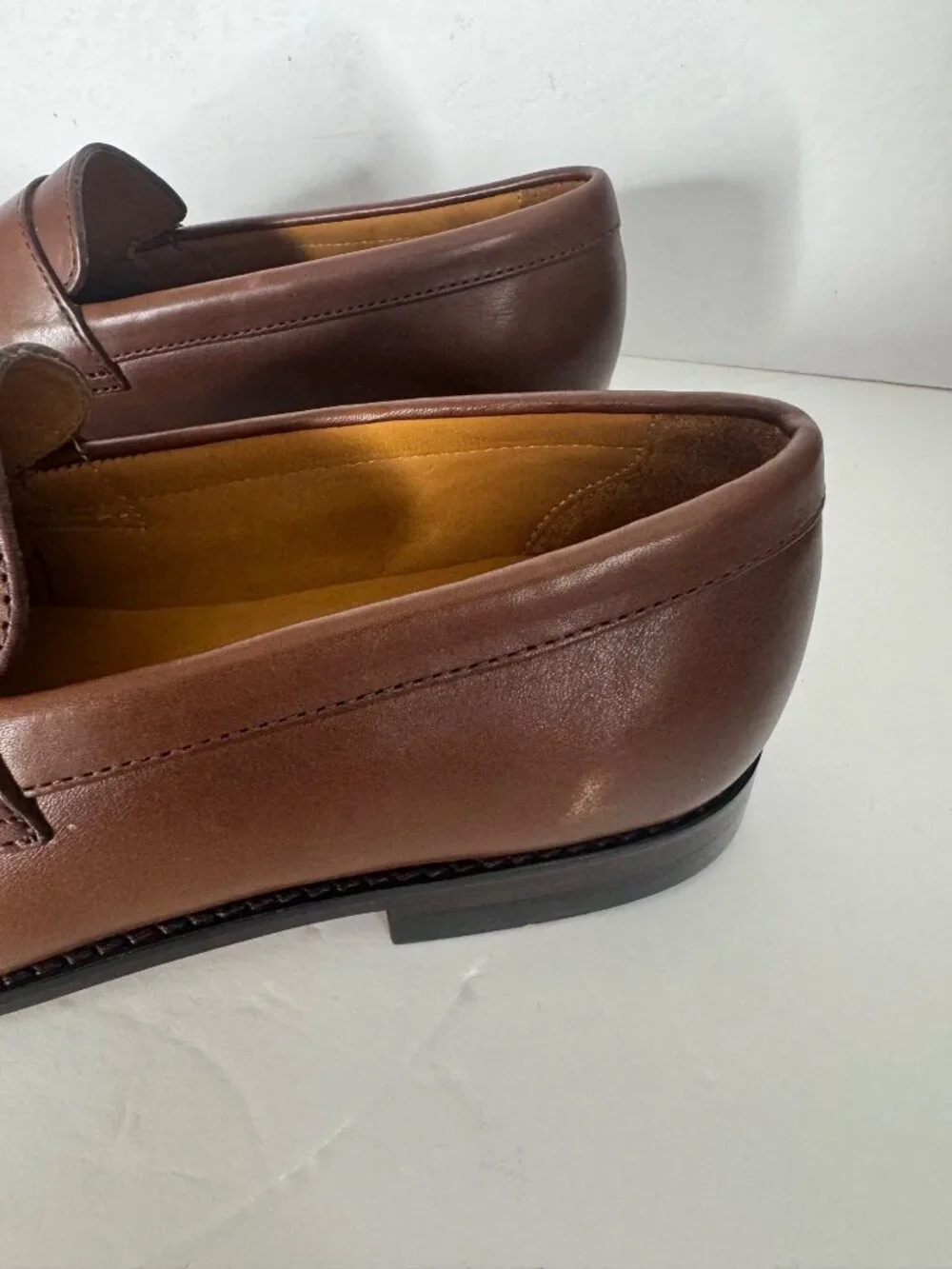New J. CREW Classic Leather Penny Loafers Burnished Brown Size 8.5 $198 BW677